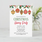 Ornament Christmas Holiday Invitation Einladung (Stehend Vorderseite)