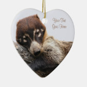 Ornament: Coatimundi #4 (Herz) Keramik Ornament (Rechts)