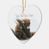 Ornament: Coatimundi #5 (Herz) Keramikornament (Links)