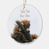 Ornament: Coatimundi #5 (Kreis) Keramikornament (Links)