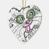 Ornament Cool Cat Face Scroll (Links)