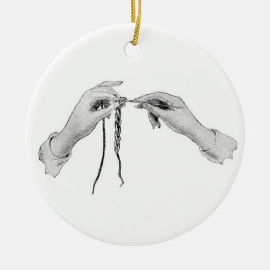 Ornament crocheting hands vintage (Vorne)