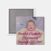 Ornament, Danika Elisabeth's WeihnachtsfeiernDezem Magnet (Vorderseite/Rückseite)