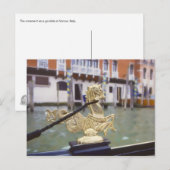 Ornament der Gondel von Venedig Postkarte (Vorne/Hinten)