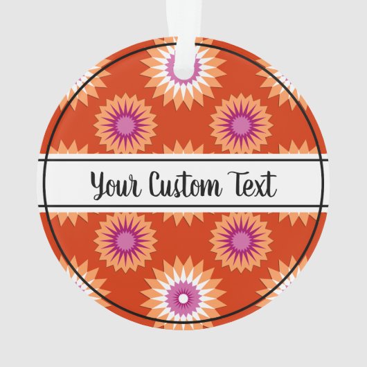 Ornament der orangefarbenen Blume (Rückseite)