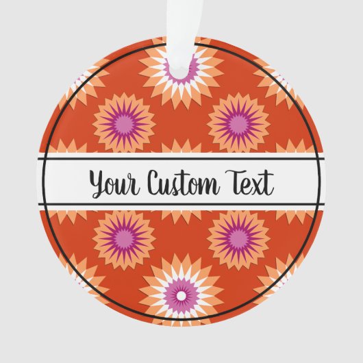 Ornament der orangefarbenen Blume (Vorderseite)