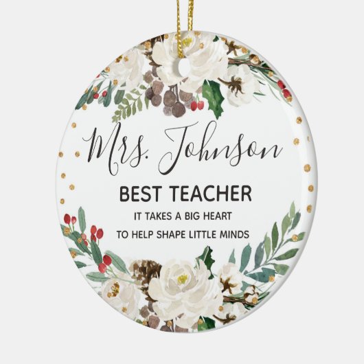 Ornament des Holly Winter Best Teacher (Links)