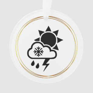 Ornament des Nationalwetters mit Symbolen