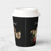 Ornament, Evergreen and Gold Ribbon Paper cup Pappbecher (Rechts)