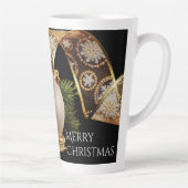 Ornament, Evergreen und Gold Band Milchtasse (Rechts)