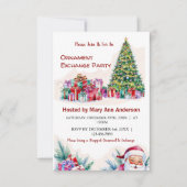 Ornament Exchange Party Einladung Card. Feiertage (Vorderseite)
