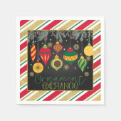 Ornament Exchange Party Napkin - Blk Serviette (Vorderseite)