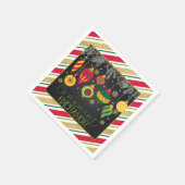 Ornament Exchange Party Napkin - Blk Serviette (Ecke)