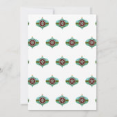 Ornament Exchange Party Retro Weihnachtsbaum Einladung (Rückseite)