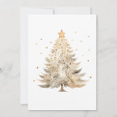 Ornament Exchange Party Wasserfarbe Gold Grün Einladung (Rückseite)