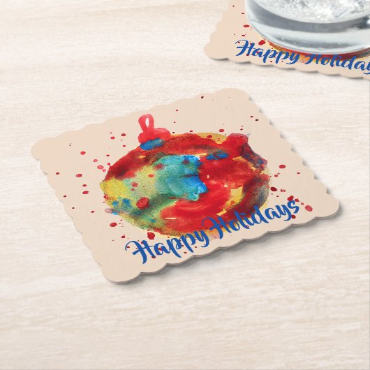 Ornament, Farbe, Aquarell Untersetzer (angewinkelt)