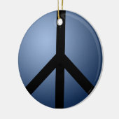 Ornament, Frieden, Blau, rund Keramik Ornament (Links)