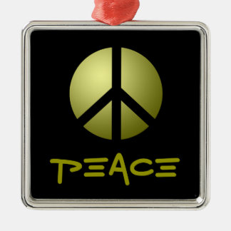 Ornament, Frieden, Gold Ornament Aus Metall