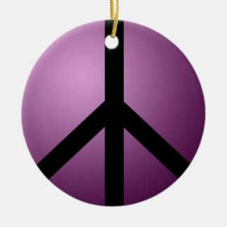 Ornament, Frieden, Lila, rund Keramikornament