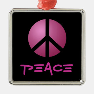 Ornament, Frieden, Rosa Ornament Aus Metall