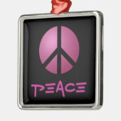 Ornament, Frieden, Rosa Ornament Aus Metall (Links)