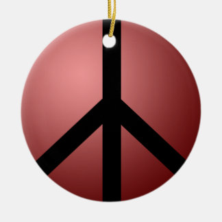 Ornament, Frieden, Rot, Runde Keramik Ornament