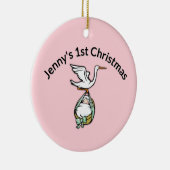 Ornament für Baby Girls Erste Weihnachtsfeier (Rechts)
