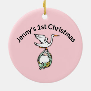 Ornament für Baby Girls Erste Weihnachtsfeier