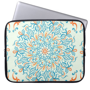 Ornament für Keramik Fliesen. Abstraktes Muster.  Laptopschutzhülle