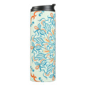 Ornament für Keramik Fliesen. Abstraktes Muster.  Thermosbecher (Nach links gedreht)