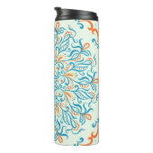 Ornament für Keramik Fliesen. Abstraktes Muster.  Thermosbecher (Nach rechts gedreht)