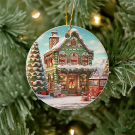 Ornament Gingerbread Candy Hütte