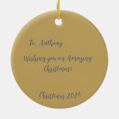 Ornament Golden Snowman mit Rose (Hinten)