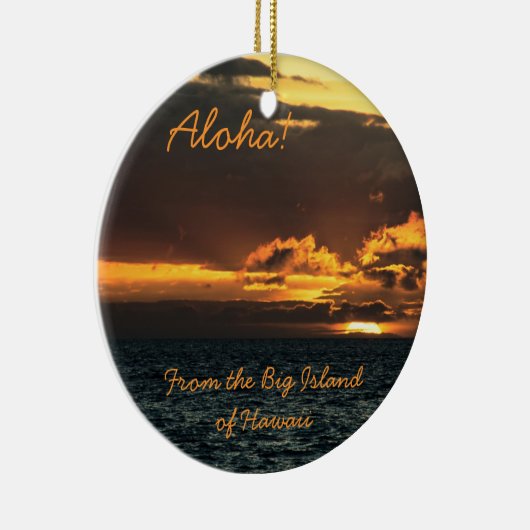 Ornament: Hawaii Sunset (Circle) Keramik Ornament (Rechts)