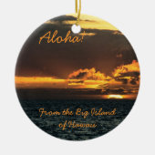 Ornament: Hawaii Sunset (Circle) Keramik Ornament (Vorne)