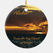 Ornament: Hawaii Sunset (Circle) Keramik Ornament (Hinten)