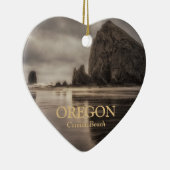 Ornament: Haystack Rock und Nadeln (Herz) Keramik Ornament (Rechts)