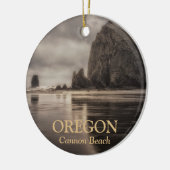 Ornament: Haystack Rock und Nadeln (Kreis) Keramik Ornament (Links)