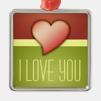 Ornament, Herz, ich Liebe Sie, Valentine, Vorlage Silbernes Ornament