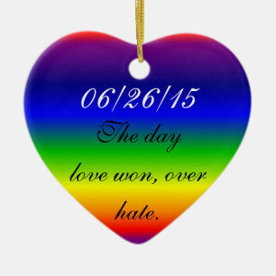 Ornament - Herz - Prismatischer Regenbogen