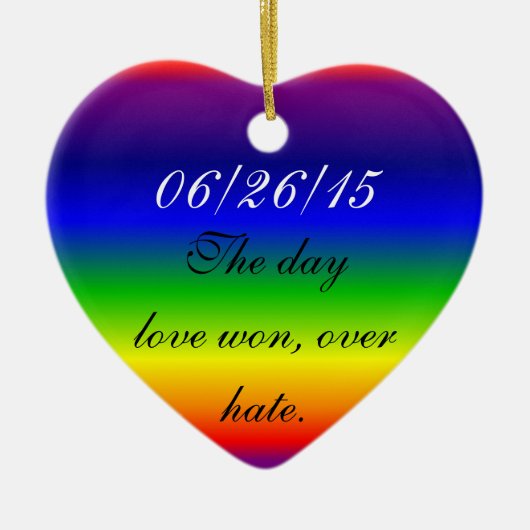 Ornament - Herz - Prismatischer Regenbogen (Vorne)