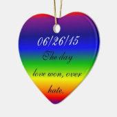 Ornament - Herz - Prismatischer Regenbogen (Links)