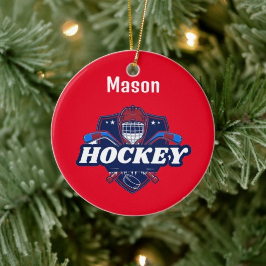 Ornament Hockey Gear - Personalisiert - Name hinzu (Baum)