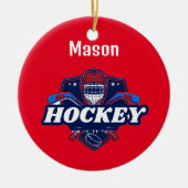 Ornament Hockey Gear - Personalisiert - Name hinzu (Vorne)