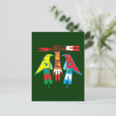Ornament Indianer Native American Postkarte (Stehend Vorderseite)
