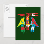 Ornament Indianer Native American Postkarte (Vorne/Hinten)