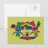 Ornament Indianer Native American Postkarte (Vorne/Hinten)