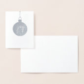 ORNAMENT JOY Holiday Card Silver Folienkarte (Anzeige)