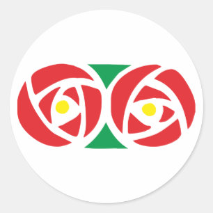 Ornament Jugendstil Art Nouveau Runder Aufkleber