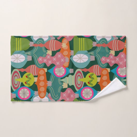 Ornament Jumble Badhandtuch Set (Handtuch)